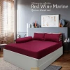 ชุดผ้าปูที่นอน Red Wine Marine  (5 ฟุต)
