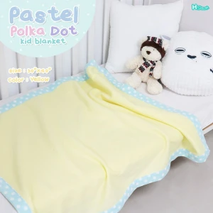 ผ้าห่ม Pastel Polka Dot สีเหลือง