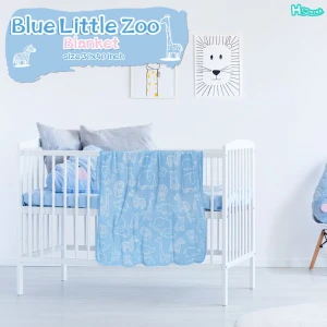 ผ้าห่มเด็ก Little Zoo สีฟ้า