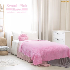 ผ้าห่มขนนุ่ม Sweet Pink (3.5 ฟุต)